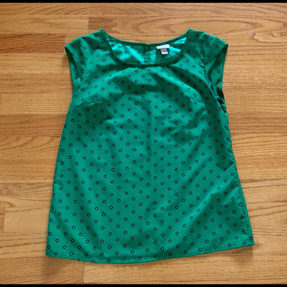 Merona Print Blouse with Cap Sleeves